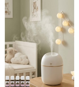Kompakt Mini Ha Nemlendirici 5 Esans Hediyeli LED Işıklı USB Aromaterapi Cihazı