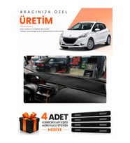 PEUGEOT 208 ESKİ Uyumlu Torpido Koruma Örtüsü Oto Kılıfı - Siyah