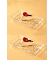 Paşabahçe 68153  Madlen 2’li Dikdörtgen Küçük Servis Tabağı 22X12 cm