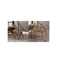 Zigon Sehpa Ve Orta Sehpa Kr Torna Ceviz Set 3006