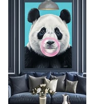 Büyük panda ayı portresi Dekoratif Kanvas - Mdf Ahşap Tablo
