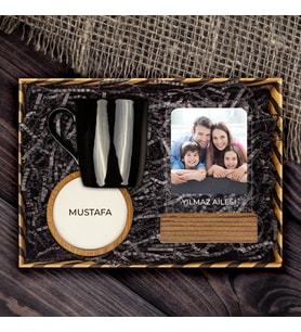 eJOYA Kişiye Özel Fotoğraflı Akrilik Çerçeve & Bardak Altlığı & Kupa Hediye Kutusu 113914