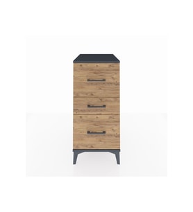 Kronos Komodin 3 Çekmeceli 44x59x96 Antrasit-Çam