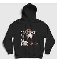Presmono Unisex Siyah Goat Muhammed Ali Kapüşonlu Sweatshirt 230200tt