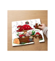 Sevimli Uğurböcekleri Tasarımlı 24 Parça Ahşap Çocuk Puzzle MPK0744