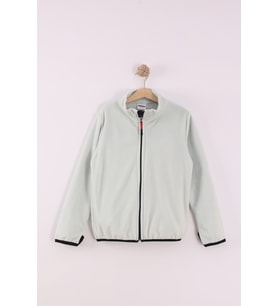 Monox Çocuk Unisex Parmak Geçmeli Polar Ceket (Yeşil)
