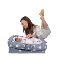 Sevi Bebe Gri Anne Yanı Bebek Reflü Yatağı