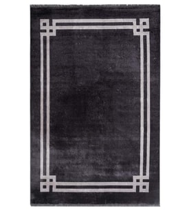 Hoom Rugs York 201 Antrasit Çerçeveli Modern Salon Halısı
