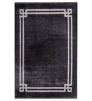 Hoom Rugs York 201 Antrasit Çerçeveli Modern Salon Halısı