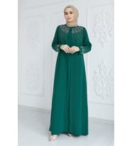 Lina Büyük Beden Abiye - Zümrüt (Zümrüt Yeşili)