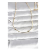 Mey İthalat® CM 14K Gold Renk Yılan Zincirli Damla Topçuk Model 60 cm Kadın Kolye