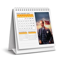 2026 ATATÜRK MASA TAKVİMİ-16X15 CM-SERT TAŞIYICILI-SPİRALL