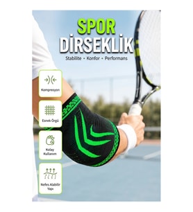 Kompresyonlu Dirseklik Spor Destek Bandı Fitness Tenis Basketbol Voleybol Kullanımı
