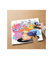 Şarkı Söyleyen Salyangoz Tasarımlı 24 Parça Ahşap Çocuk Puzzle MPK1062