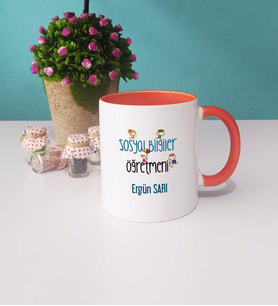 Sosyal Bilgiler Öğretmeni Kupa Bardak Turuncu