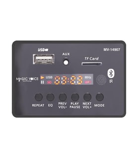 Magicvoice MV-14907 USB-SD-AUX-Bluetooth Mikrofonlu Kumandalı Ekranlı Oto Teyp Çevirici Dijital Player Board