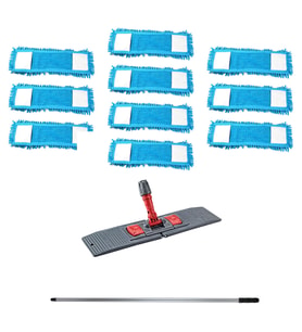 Makarna Şönil Kuru Nemli Palet Tablet Mop Yedek Seti Takımı - 10 ad 80 Cm. Mop + Mop Tutucu + Sap