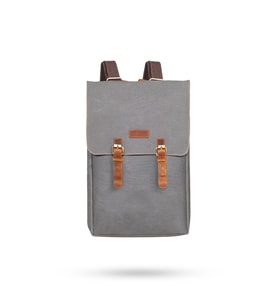 Design 02 15.6 Inch Kanvas - Hakiki Deri Laptop Sırt Çantası