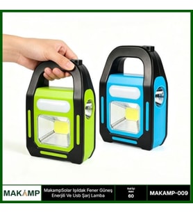 Solar Işıldak Fener Usd Şarj Lamba
