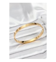 Mey İthalat® 316L Çelik Gold Renk 65 mm Kadın Kelepçe Bileklik