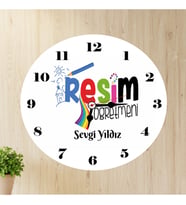 Resim Öğretmeni Duvar Saati