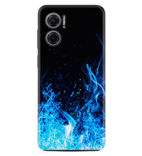 Xiaomi Redmi Note 11E Kılıf Silikon Desen Özel Seri Blue Fire 1678