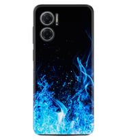 Xiaomi Redmi Note 11E Kılıf Silikon Desen Özel Seri Blue Fire 1678