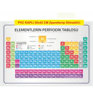 Periyodik Cetvel Bilimsel Poster A3 ebat Pvc Kaplı Yazılıp Silinebilir