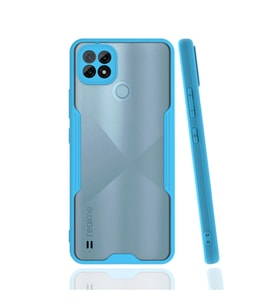Realme C21 Kılıf Platin Silikon - Mavi