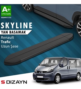 S-Dizayn Renault Trafic 2 Uzun Şase Skyline Siyah Yan Basamak 263 Cm 2001-2014 A+ Kalite