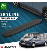 S-Dizayn Renault Trafic 2 Uzun Şase Skyline Siyah Yan Basamak 263 Cm 2001-2014 A+ Kalite