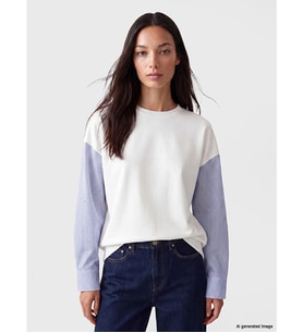 LCW EVERYDAY Beyaz Soft Touch Oversize Kadın Sweatshirt Tunik