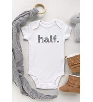 Half Black Kısa Kol Çıtçıtlı Bebek Body