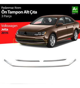 Drs Tuning Jetta Uyumlu Krom Ön Tampon Çıta 3 Parça. 2014 Üzeri