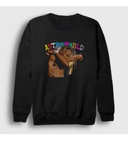 Presmono Unisex Siyah Hug Astroworld Travis Scott Sweatshirt 42653tt