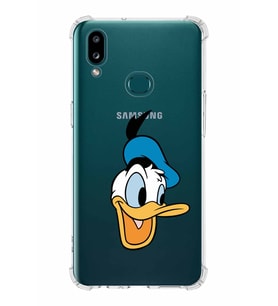 Samsung Galaxy A10s  Köşe Korumalı Antişok Kapak Donald Duck Tasarımlı Şeffaf  Kılıf