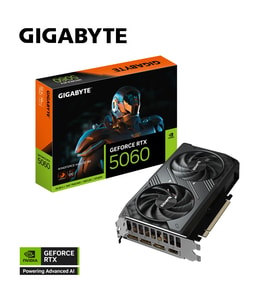 GIGABYTE GV-N5060WF2MAX OC-8GD, RTX5060, WINDFORCE MAX OC, 8Gb, GDDR7, 128BIT, 2 Fanlı, 1xHDMI, 3xDP, GAMING Ekran KARTI