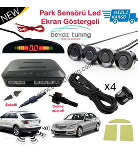 Park Sensörü Led Ekranlı Ses İkazlı Siyah