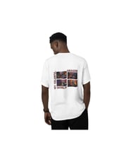 Renklerin kralı ejderha baskılı beyaz oversize  unisex t-shirt