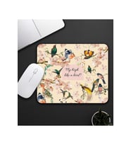 Fly High Like A Bird! Tasarım Kuş Motifli Mouse Pad 23x19cm Fare Altlığı Kaydırmaz Taban De584