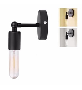 RİOLİGHT MODERN MAFSALLI HAREKETLİ BAŞLIK METAL APLİK (Siyah - Beyaz)