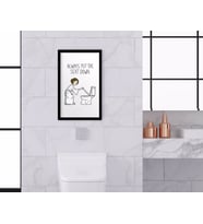 BK Home Banyo Tuvalet Dekoratif Ahşap Siyah Çerçeveli Tablo-16