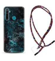 Realme 5i 5 Pro 6i 7 Pro 8 Kılıf Boyun Asklı Rasta Silikon Colorful Abstract 1384