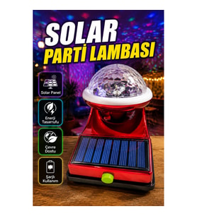 Taşınabilir Solar RGB LED Parti Lambası USB Şarjlı Dekoratif Aydınlatma