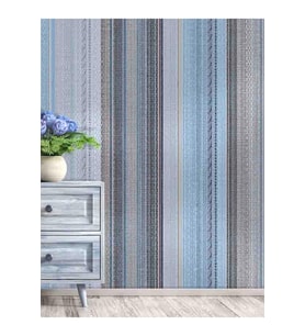 Dreamwall Dokulu Kumaş Desenli Silinebilir Sağlıklı Tekstil Duvar Kağıdı (Çok Renkli)