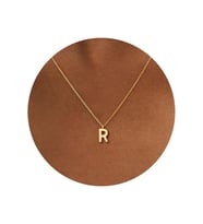 R Harfi Mini 18k Altın Kaplama Harfli Kolye Isimli Kişiye Özel Kolye Hediye Paketli Kutulu