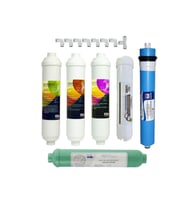 6 Aşamalı Su Arıtma Cihazı Filtre Seti Inline Filtre+ RO Membran + Post Karbon Açık Kasa Uyumlu Tam Set