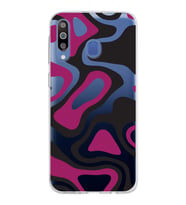 Samsung Galaxy M30 Kapak Renkli Desen Tasarımlı Şeffaf Silikon Kılıf