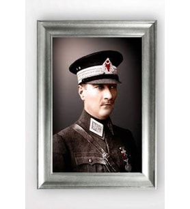 Gümüş Çerçeveli Atatürk Tablo cv1305