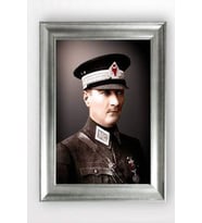 Gümüş Çerçeveli Atatürk Tablo cv1305